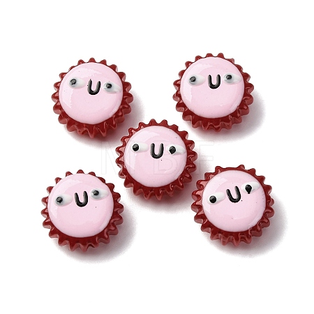 Fuuny Baking Paint Glass Enamel Beads LAMP-Q045-01C-1