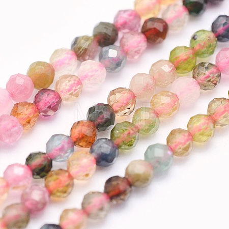 Natural Tourmaline Beads Strands G-O166-27-2mm-1