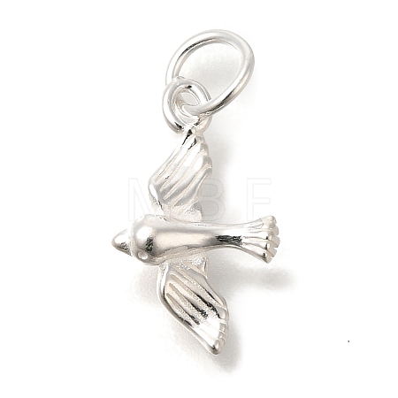 925 Sterling Silver Bird Charms STER-G043-04S-1
