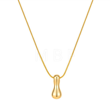 304 Stainless Steel Alphabet Pendant Necklaces for Men and Women GP1122-9-1