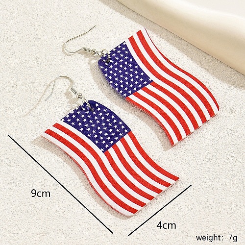 American Flag Earrings for Independence Day Celebration Party Wear Accessories BG2172-2-1