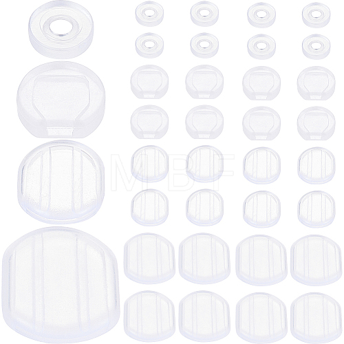 SOFPLATE 120Pcs 4 Style Silicone Clip on Earring Pads FIND-SP0001-01-1