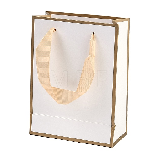 Rectangle Paper Bags with Ribbon Handles CARB-L011-01B-01-1