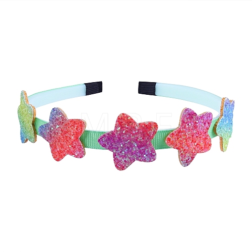 Star Candy Color Sequin Cloth Hair Bands PW-WG0EBFC-03-1