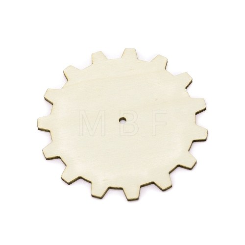 Gear Unfinish Wooden Pieces WOOD-WH0025-12-1