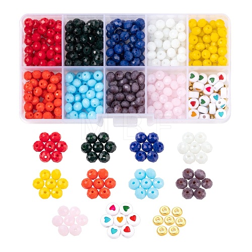DIY Colorful Glass Beads Jewelry Making Kit DIY-FS0002-14-1