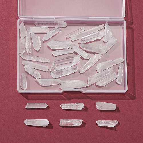 35Pcs Natural Quartz Crystal Beads G-FS0002-44-1