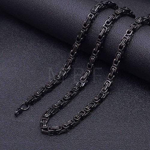 Titanium Steel Byzantine Chains Necklaces for Men FS-WG56795-95-1