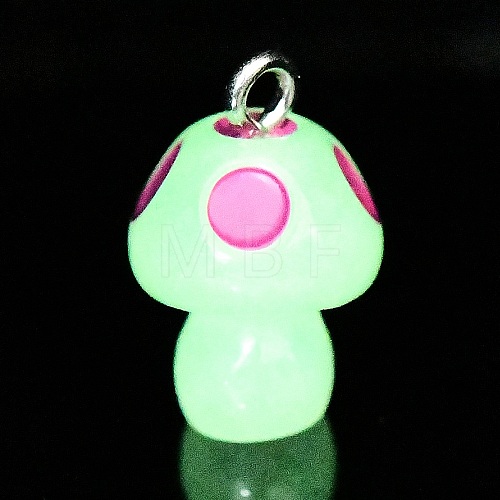 Spray Painted Luminous Resin Pendants RESI-A017-05A-1