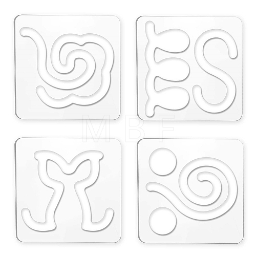 Acrylic Earring Handwork Template TOOL-WH0152-014-1