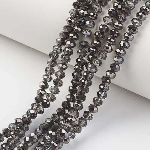 Electroplate Transparent Glass Beads Strands EGLA-A034-T2mm-P17-1