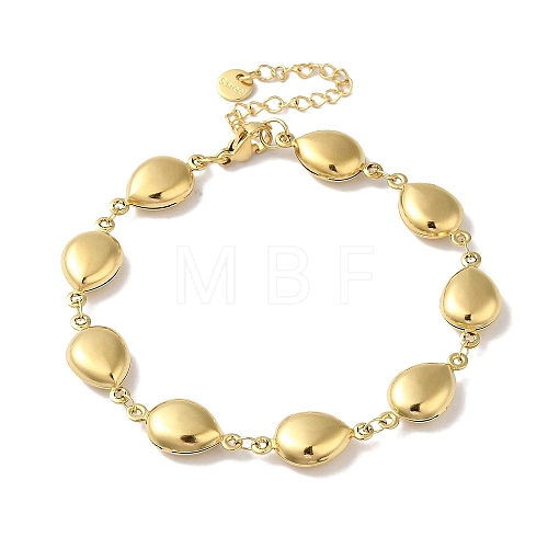 304 Stainless Steel Teardrop Link Chain Bracelets for Women BJEW-I315-07G-1