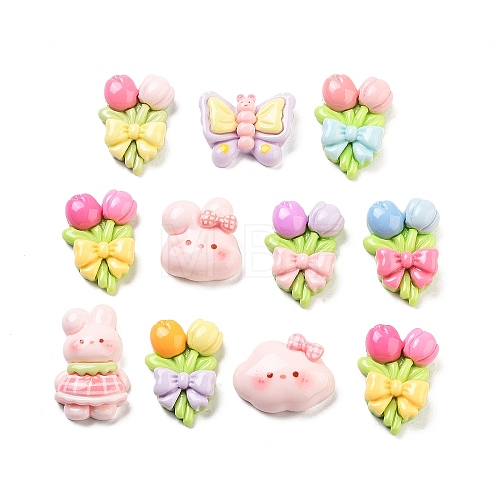 Cute Opaque Resin Decoden Cabochons RESI-S04-08-1