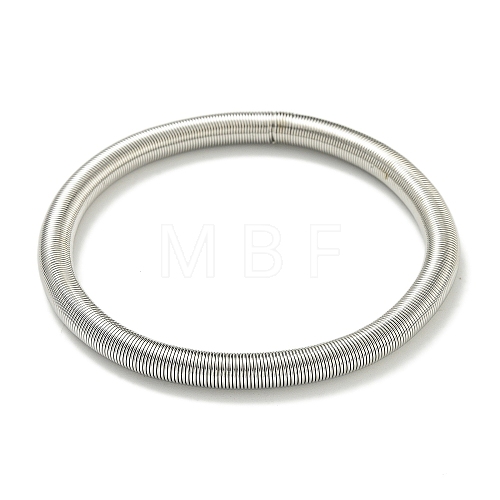 Non-Tarnish Adjustable 304 Stainless Steel Spring Bangles BJEW-H617-07P-1