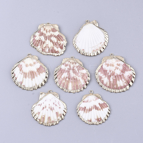 Electroplate Sea Shell Pendants SSHEL-S258-69-1