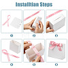 White Cardboard Paper Wedding Candy Boxes with Ribbon CON-FZC0002-002C-3