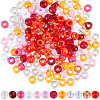 SUNNYCLUE 1200 Pcs 12 Colors Transparent Plastic Beads KY-SC0001-84-1