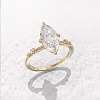 Brass Pave Cubic Zirconia Finger Rings FS-WG1A7FF-07-1