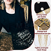 2Pcs Felt & Rhinestone & Iron Tassel Epaulettes AJEW-FH0009-06-5