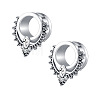 304 Stainless Steel Crystal Rhinestone Horse Eye Ear Plugs Gauges WG9936D-04-5