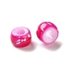 Spray Painted ABS Plastic European Beads KY-G033-01A-10-2