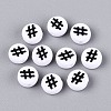 Opaque Acrylic Beads SACR-Q001-10B-2