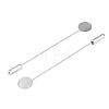 Brass Lapel Pin Base Settings KK-WH0045-025B-P-1
