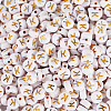 500Pcs Plating Acrylic Beads PACR-TADJ0001-01K-2