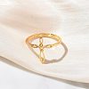 Brass Finger Rings for Women RJEW-K261-07A-G-2
