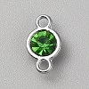 Faceted Glass Flat Round Connector Charms FIND-WH20042-56L-1