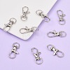 Platinum Plated Alloy Lobster Swivel Clasps For Key Ring PALLOY-E385-15P-5