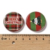 Christmas Printed Opaque Acrylic Beads OACR-D316-02C-01-3