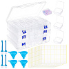 3 Sets Rectangle PP Plastic Organizer Storage Boxes CON-TW0001-02-1