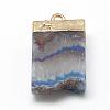 Natural Druzy Agate Pendants G-Q494-15-3