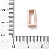 Brass Micro Pave Clear Cubic Zirconia Slide Charms KK-A300-12RG-3