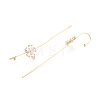 Flower Ear Wrap Crawler Hook Earrings for Women Girls EJEW-B008-01LG-2