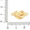 304 Stainless Steel Textured Links Connector Charms STAS-K302-02E-G-3