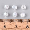 Transparent Spray Painted Glass Beads LS-EGLA-N018-4mm-12-4