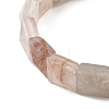 Natural Ferruginous Quartz Beads Stretch Bracelets for Women Men BJEW-C097-06-09-3