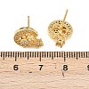 Brass Micro Pave Clear Cubic Zirconia Stud Earrings EJEW-F400-26A-G-5