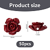 50Pcs Opaque Resin Beads RESI-DC0001-59-2