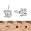 Valentine's Day Brass Micro Pave Clear Cubic Zirconia Charms KK-C259-14P-3
