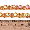 Electroplate Transparent Glass Beads Strands EGLA-Q133-01A-10-4