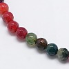 Natural Agate Round Beads Strand G-L084-6mm-08-2