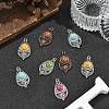 Bohemian Dyed Synthetic Turquoise Pendants FIND-YWC0003-02AB-01-4