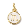Real 18K Gold Plated Brass Enamel Charms KK-L216-001G-F02-1