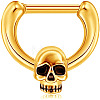 304 Stainless Steel Skull Circular/Horseshoe Barbell Nose Rings WG89838-02-2