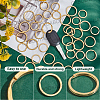 40Pcs 2 Styles Brass Split Key Rings KK-CY0001-05-7