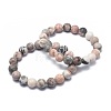 Natural Zebra Jasper Bead Stretch Bracelets BJEW-K212-B-035-8