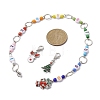 3Pcs Christmas Theme Knitting Row Counter Chains & Locking Stitch Markers Kits HJEW-JM01338-01-3